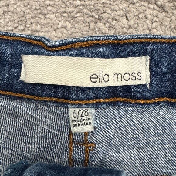 Ella Moss High Waist Straight Denim Jeans Juniors 6/28 Blue Medium Wash Casual - Picture 5 of 16